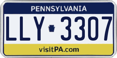 PA license plate LLY3307
