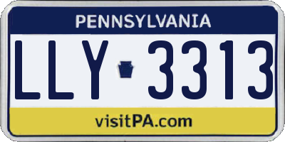 PA license plate LLY3313