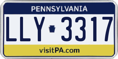 PA license plate LLY3317