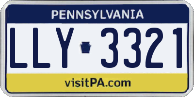 PA license plate LLY3321
