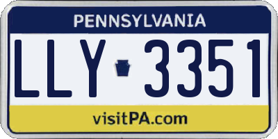 PA license plate LLY3351