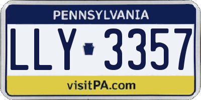 PA license plate LLY3357