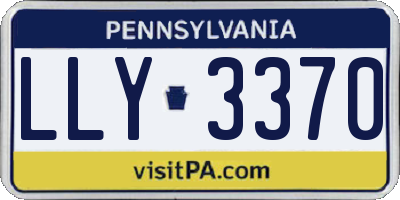 PA license plate LLY3370