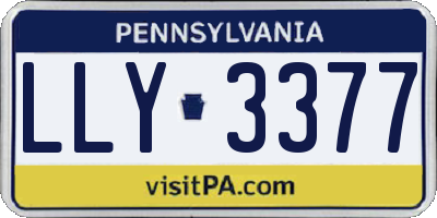 PA license plate LLY3377