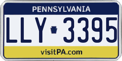 PA license plate LLY3395