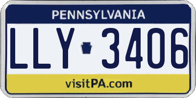 PA license plate LLY3406
