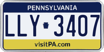 PA license plate LLY3407