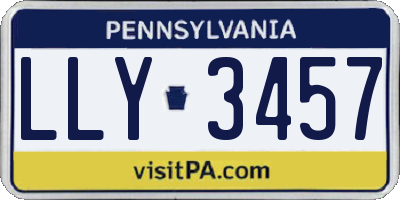 PA license plate LLY3457