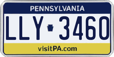 PA license plate LLY3460
