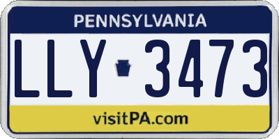 PA license plate LLY3473