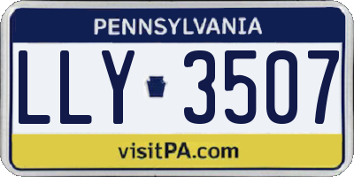 PA license plate LLY3507