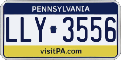 PA license plate LLY3556