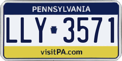 PA license plate LLY3571