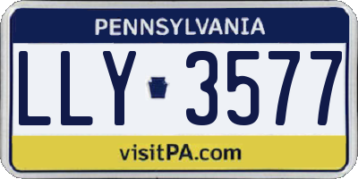 PA license plate LLY3577
