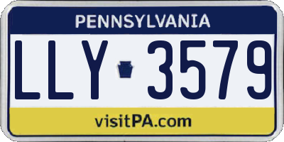 PA license plate LLY3579