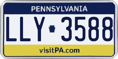 PA license plate LLY3588