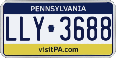 PA license plate LLY3688