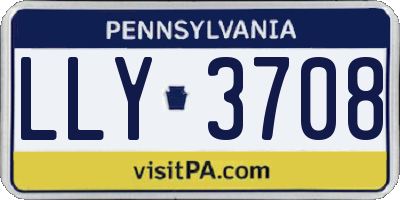 PA license plate LLY3708