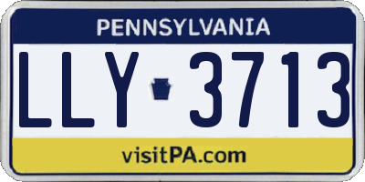 PA license plate LLY3713