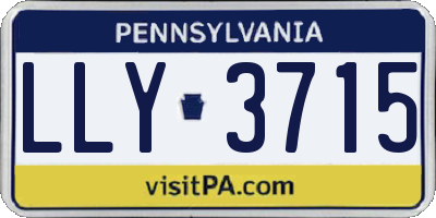 PA license plate LLY3715