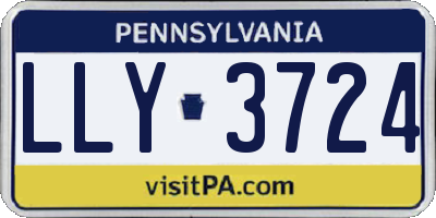 PA license plate LLY3724