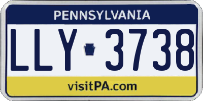 PA license plate LLY3738