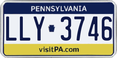 PA license plate LLY3746
