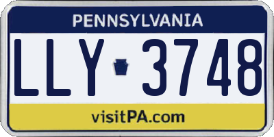 PA license plate LLY3748