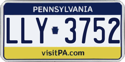 PA license plate LLY3752