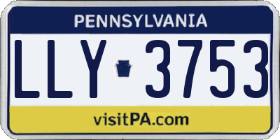 PA license plate LLY3753