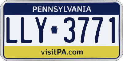 PA license plate LLY3771