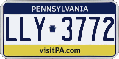 PA license plate LLY3772