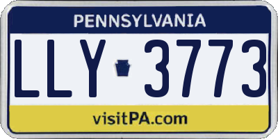 PA license plate LLY3773