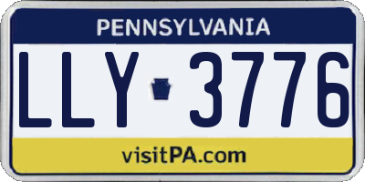 PA license plate LLY3776