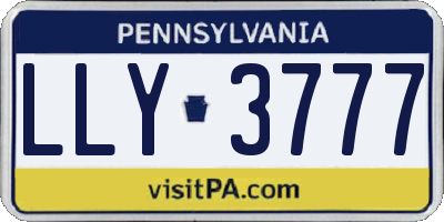 PA license plate LLY3777