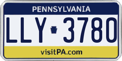 PA license plate LLY3780
