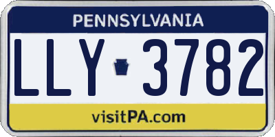 PA license plate LLY3782