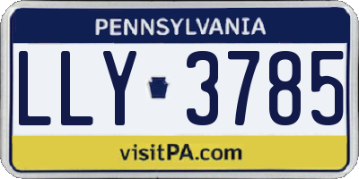 PA license plate LLY3785