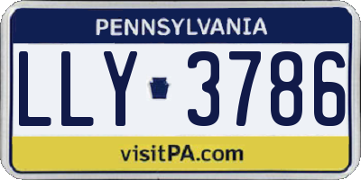 PA license plate LLY3786