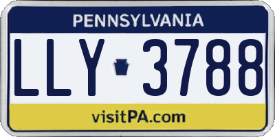 PA license plate LLY3788