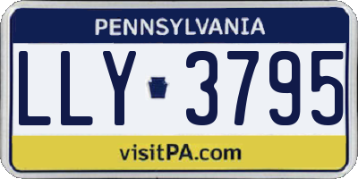 PA license plate LLY3795