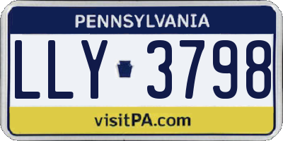PA license plate LLY3798