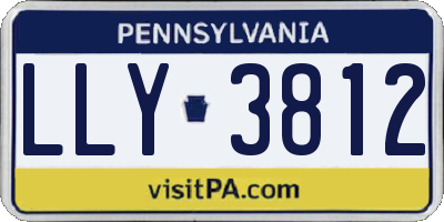 PA license plate LLY3812