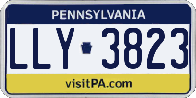 PA license plate LLY3823