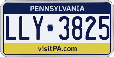 PA license plate LLY3825