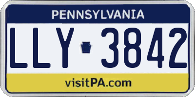 PA license plate LLY3842