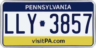 PA license plate LLY3857
