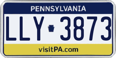 PA license plate LLY3873