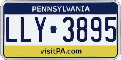 PA license plate LLY3895