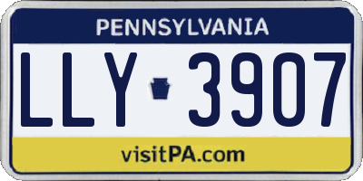 PA license plate LLY3907
